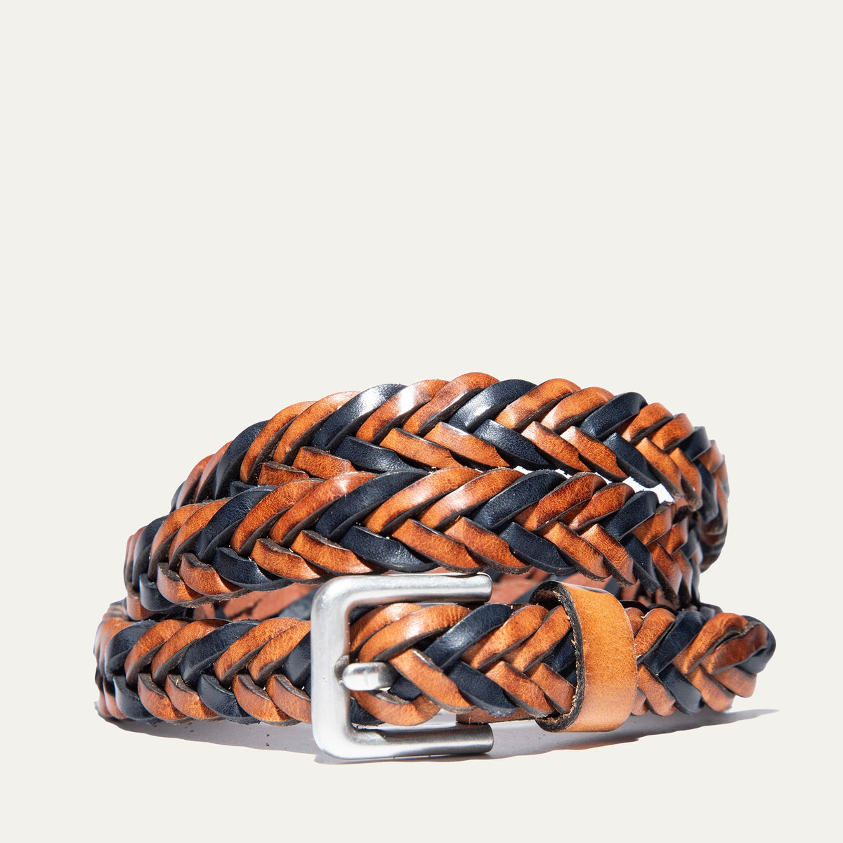 Two-Tone Five Strand Braided Belt