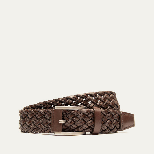Leather Braided Wax Cord Belt