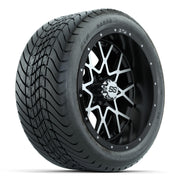 Set of (4) 14 in GTW Vortex Wheels with 225/30-14 Mamba Street Tires