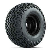 Set of (4) 10 in Matte Black Steel Offset Wheels with 22x11-10 Predator All Terrain Street Tires