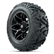 GTW Stellar Black/Machined 14 in Wheels with 25x10-14 Barrag - 3/4 view