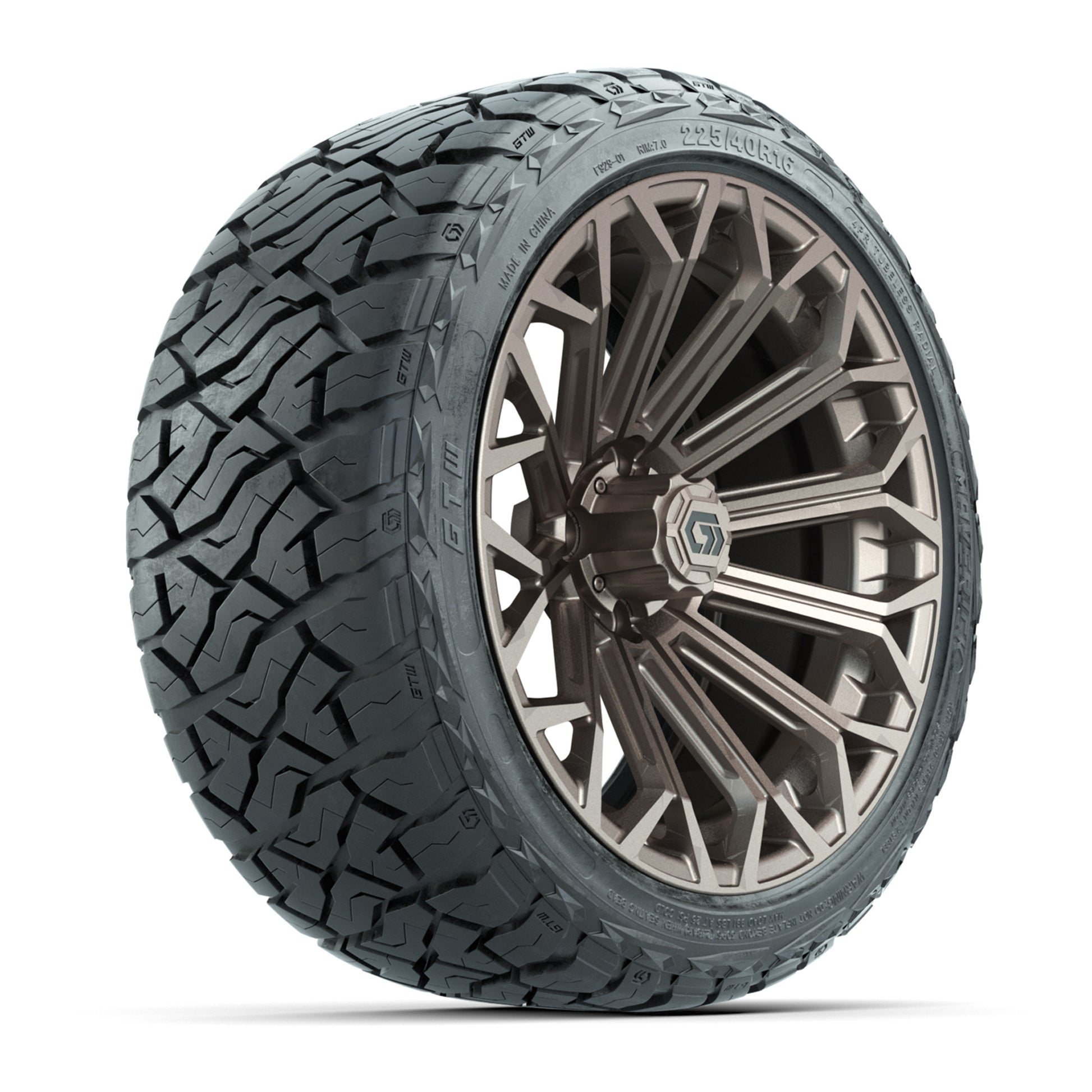 GTW Phantom Matte Bronze 16 in Wheels with 225/40-R16 Maverick Hybrid Tires – Full Set