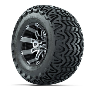 GTW Tempest Black and Machined Wheels with 20in Predator A-T Tires - 10 Inch