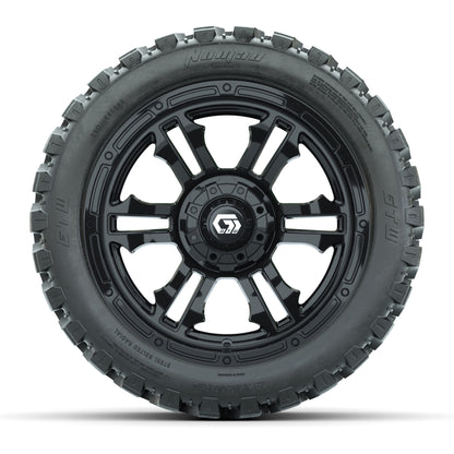 GTW® Shogun Gloss Black 14 in Wheels with 23X10-R14 Nomad St - front view