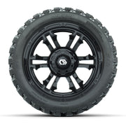 GTW® Shogun Gloss Black 14 in Wheels with 23X10-R14 Nomad St - front view