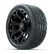 Set of (4) 14 in GTW Raven Wheels with 225/30-14 Mamba Stree - 3/4 view