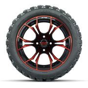 GTW Spyder Red/Black 14 in Wheels with 23x10-14 GTW Nomad Al - front view