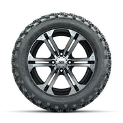 GTW Specter Machined/Black 14 in Wheels with 23x10.00-14 Rog - front view