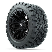 GTW Stellar Black 14 in Wheels with 22X10-14 Timberwolf All- - 3/4 view