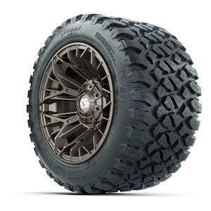GTW® Stellar Matte Bronze 12 in Wheels with 20X10-12 Nomad Steel Belt Radial All-Terrain Tires – Full Set