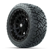 GTW Barricade Gloss Black 14 in Wheels with 23x10.00-R14 Mav - 3/4 view