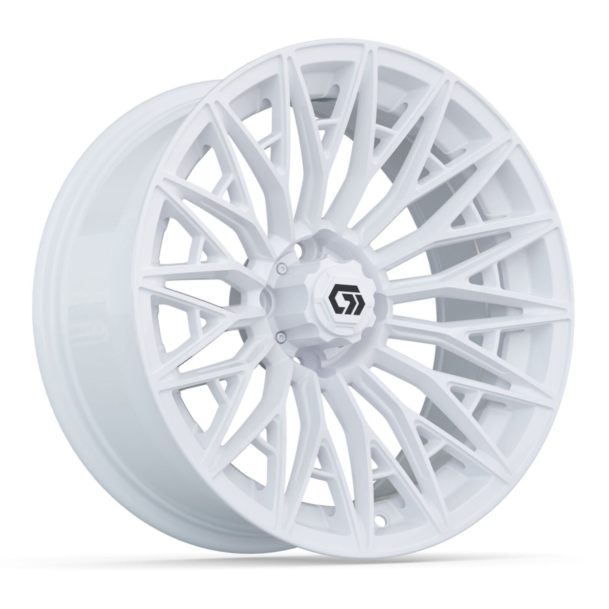 Blur 16 inch GTW golf cart wheel - Gloss White