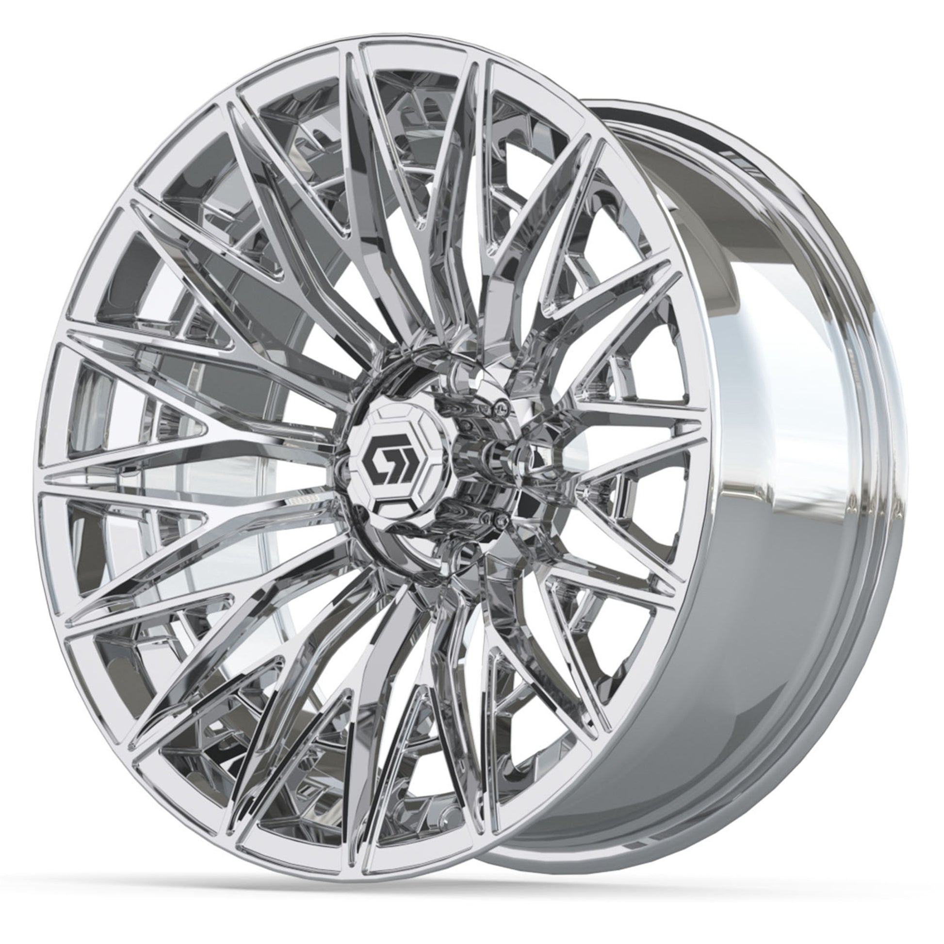 Blur 16 inch GTW golf cart wheel - Chrome