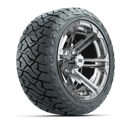 GTW Specter Chrome 14 in Wheels with 23x10.00-R14 Maverick All-Terrain Tires – Full Set