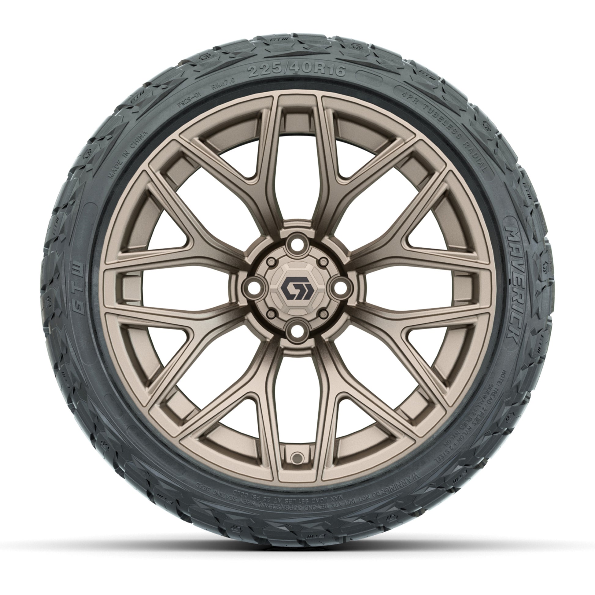 GTW Monaco Matte Bronze 16 in Wheels with 225/40-R16 Maverick Hybrid Tires – Full Set
