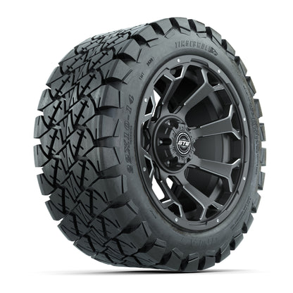 Set of (4) 14 in GTW Raven Wheels with 22x10-14 GTW Timberwolf All-Terrain Tires