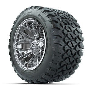 GTW® Stellar Chrome 12 in Wheels with 20X10-12 Nomad Steel Belt Radial All-Terrain Tires – Full Set