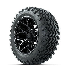 GTW Stellar Machined/Black 14 in Wheels with 23x10.00-14 Rog - 3/4 view
