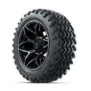 GTW Stellar Machined/Black 14 in Wheels with 23x10.00-14 Rog - 3/4 view