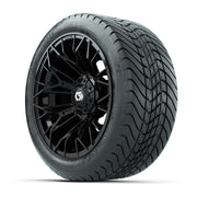 Set of (4) 14 in GTW® Stellar Black Wheels with 225/30-14 Ma - 3/4 view