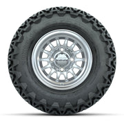 GTW Medusa Silver and Machined Wheels with 20in Predator A-T Tires - 10 Inch