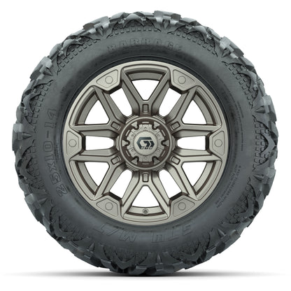 GTW Graffiti Bronze/Black 14 in Wheels with 25x10-14 Barrage - front view
