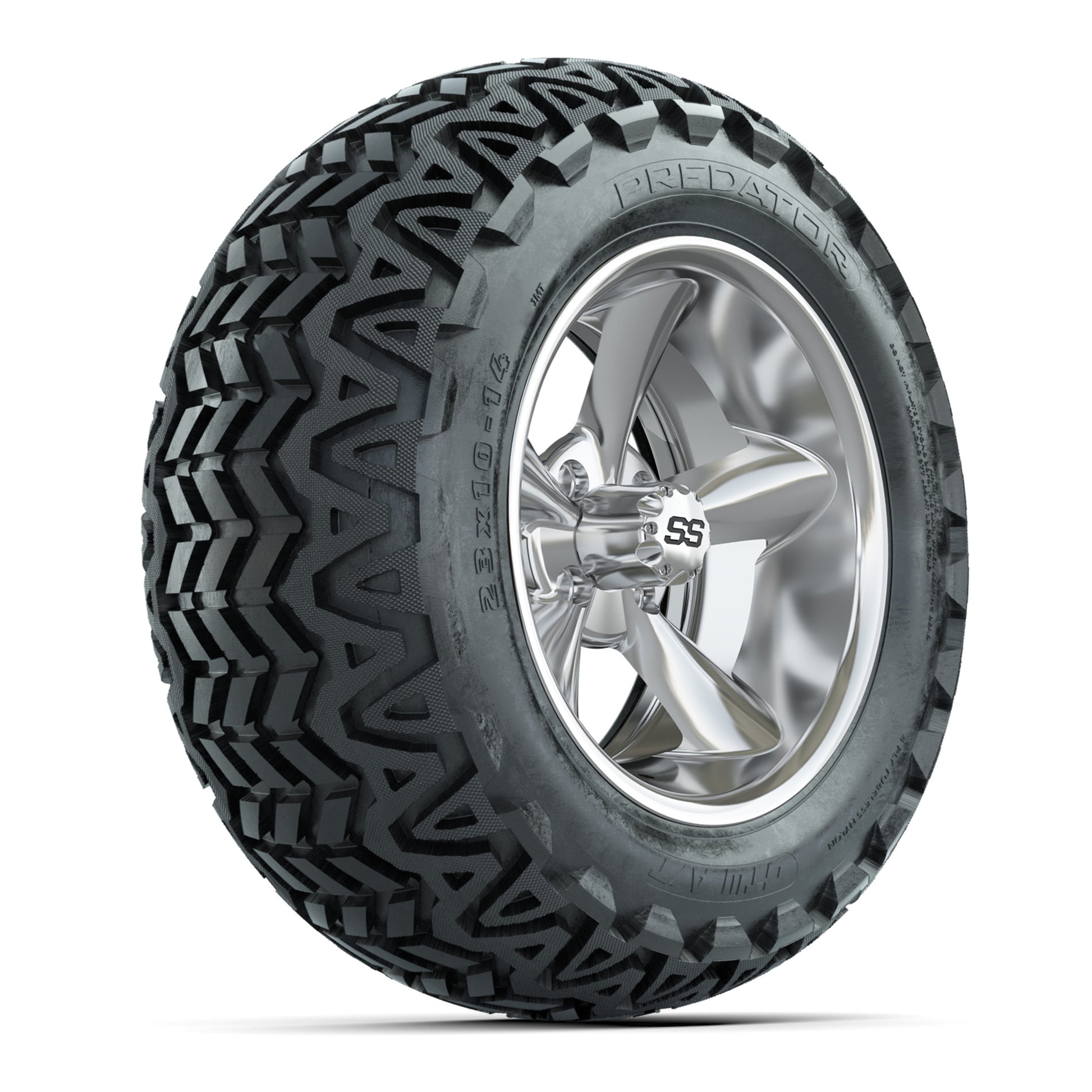 Set of (4) 14 in GTW Godfather Wheels with 23x10-14 GTW Predator All-Terrain Tires