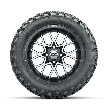GTW Vortex Machined/Matte Grey 14 in Wheels with 23x10.00-14 - front view