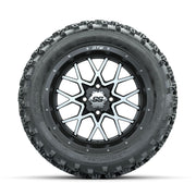 GTW Vortex Machined/Matte Grey 14 in Wheels with 23x10.00-14 - front view