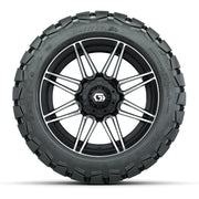 GTW® Stealth Gloss Black/Machined 14 in Wheels with 22x10-14 - front view