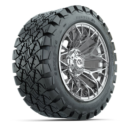 GTW Stellar Chrome 14 in Wheels with 22X10-14 Timberwolf All-Terrain Tires – Full Set