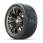GTW® Vandal Satin Bronze/Machined 14 in Wheels with 205/40-R - 3/4 view
