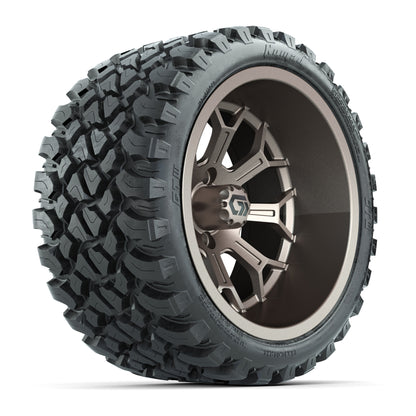 GTW Assault Matte Bronze 15 in Wheels with 23X10-R15 Nomad Steel Belted Radial All-Terrain Tires – Full Set