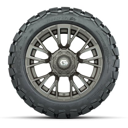GTW® Vandal Satin Bronze/Machined 14 in Wheels with 22x10-14 - front view