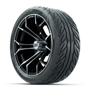 GTW Spyder Machined/Black 14 in Wheels with 205/40-14 Fusion - 3/4 view