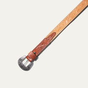 Hand-Tooled Morning Glory Belt