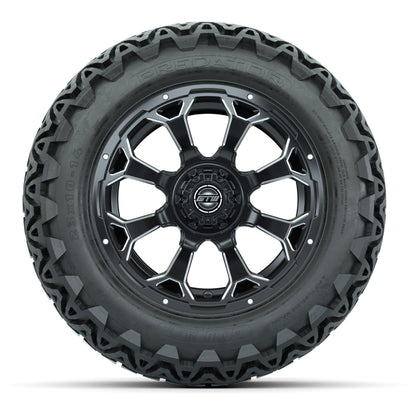 Set of (4) 14 in GTW Raven Wheels with 23x10-14 GTW Predator - front view