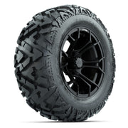 GTW Spyder Matte Black 14 in Wheels with 25x10-14 Barrage Mud Tires – Full Set