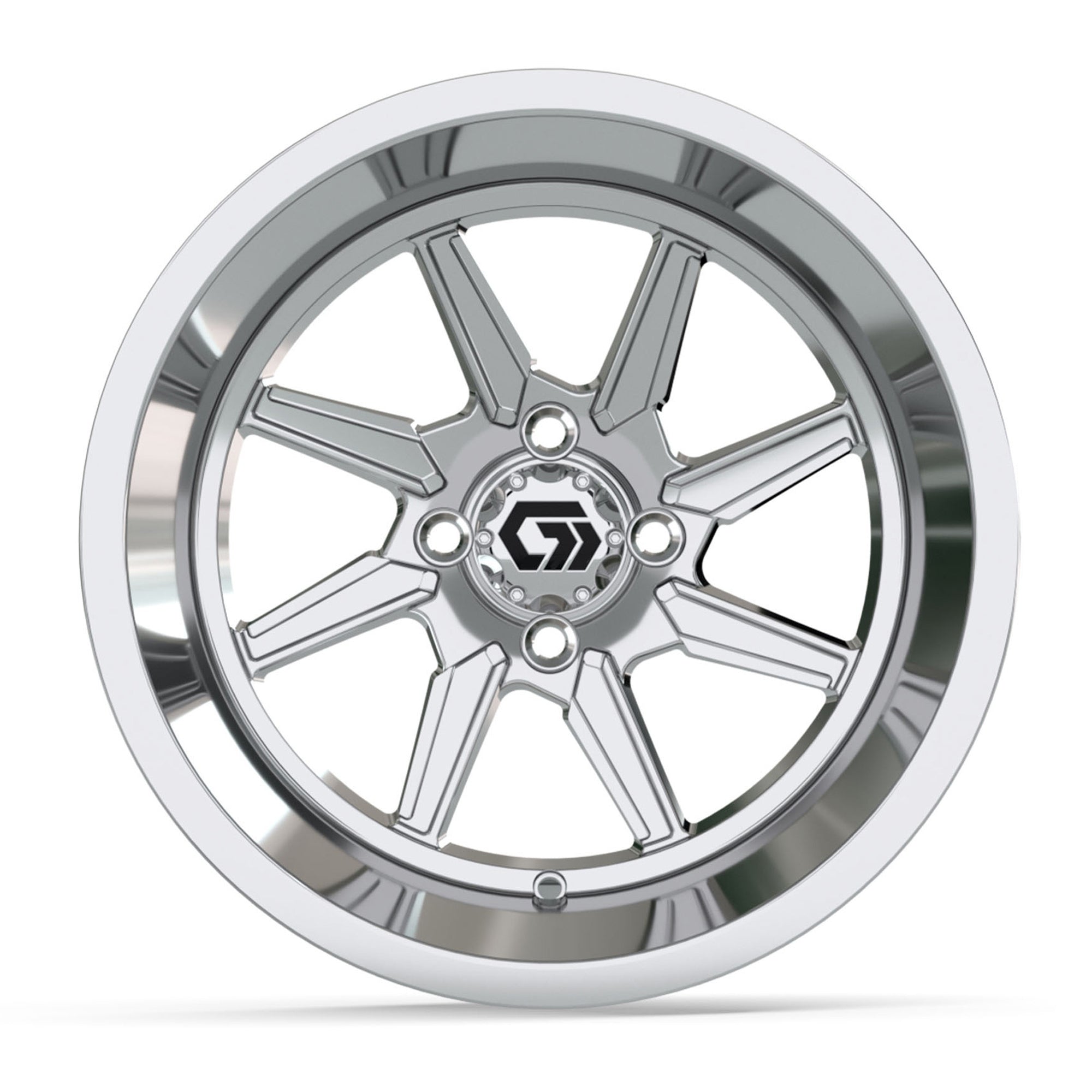 Reaper Ultra-Wide 15 inch GTW golf cart wheel - Chrome