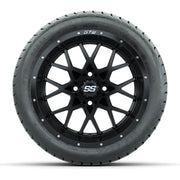 Set of (4) 14 in GTW Vortex Wheels with 225/30-14 Mamba Stre - front view
