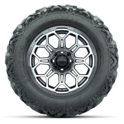 GTW Bravo Matte Gray/Machined 14 in Wheels with 25x10-14 Bar - front view