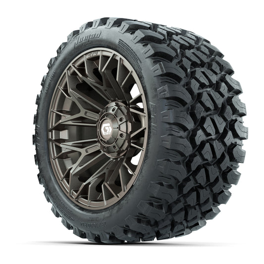 Set of (4) 14 in GTW® Stellar Matte Bronze Wheels with 23x10 - 3/4 view