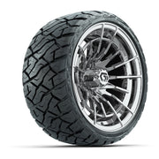 GTW Boost Chrome 14 in Wheels with 205/35-R14 Maverick Low-Profile All-Terrain Tires – Full Set