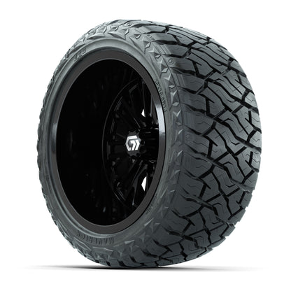 GTW Viper Gloss Black 14 in Wheels with 23X10-R14 Maverick Steel Belted Radial All-Terrain Tires – Full Set