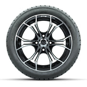 GTW Spyder Machined/Black 14 in Wheels with 225/30-14 Mamba  - front view