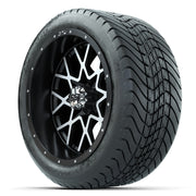 Set of (4) 14 in GTW Vortex Wheels with 225/30-14 Mamba Stre - 3/4 view
