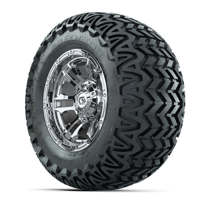 GTW® Shogun Chrome 12 in Wheels with 23X10.5-12 Predator All-Terrain Tires – Full Set