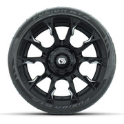 GTW® Diablo Gloss Black/Machined 15 in Wheels with 215/40-R1 - front view
