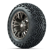 GTW® Vandal Satin Bronze/Machined 14 in Wheels with 23x10-14 - 3/4 view