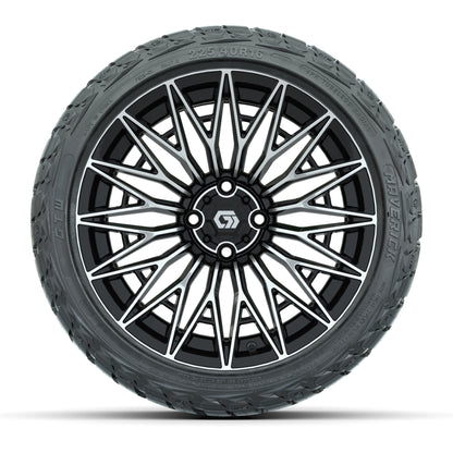 GTW Blur Black/Machined 16 in Wheels with 225/40-R16 Maverick Hybrid Tires – Full Set